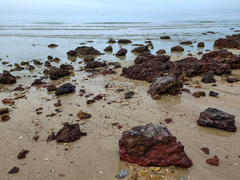Focus on beach rocks