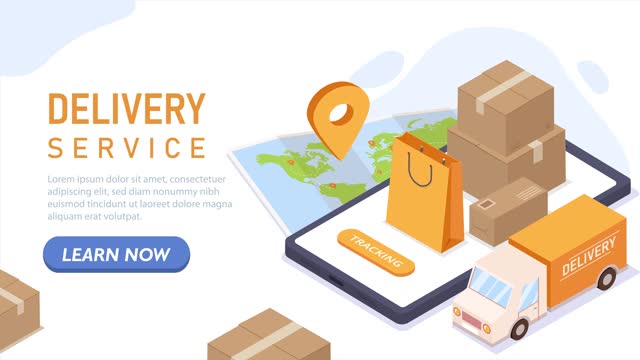 Delivery service landing page