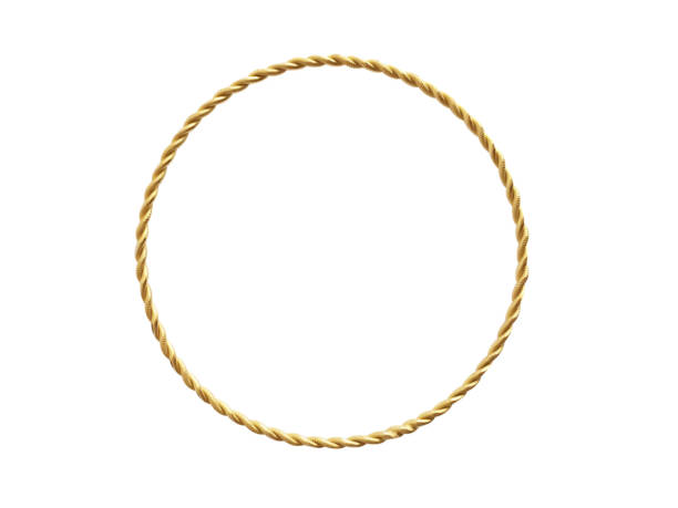 istock Gold jewelry bracelet isolated on white background (Clipping Path) 1816648232