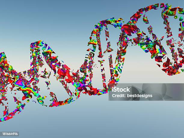 Dna 스트랜드 3차원 형태에 대한 스톡 사진 및 기타 이미지 - 3차원 형태, DNA, 개성-개념