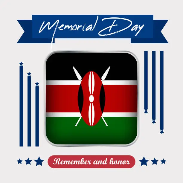 Vector illustration of Kenya Memorial Day Vector Illustration