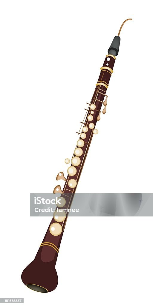 Musical Corno inglese isolato su sfondo bianco - Illustrazione stock royalty-free di Accordo