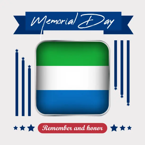 Vector illustration of Sierra Leone Memorial Day Vector Illustration