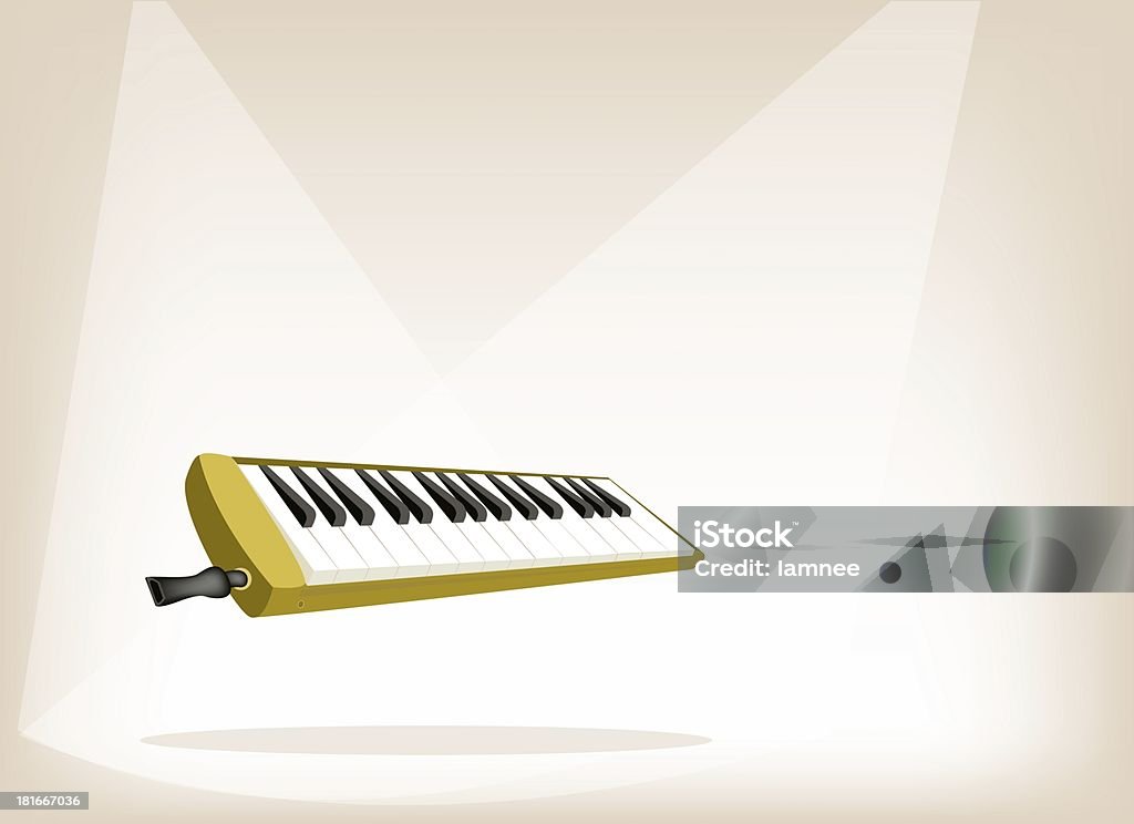 Melodica musicale su sfondo marrone fase - Illustrazione stock royalty-free di Accordo