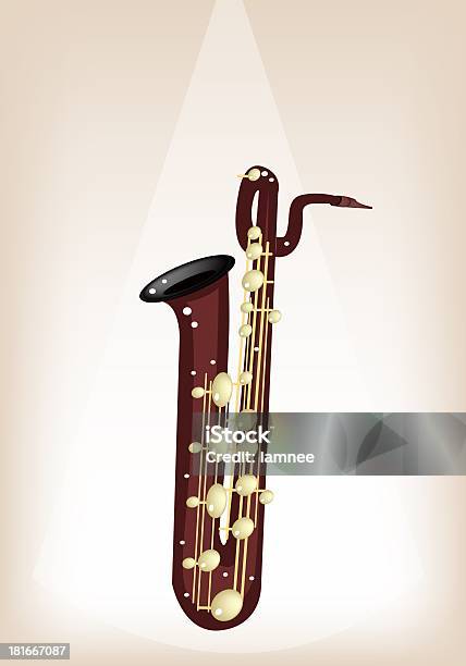 Saxofone Baritone Musical Sobre Fundo Marrom Fase - Arte vetorial de stock e mais imagens de Acorde - Acorde, Arte, Cultura e Espetáculo, Blues