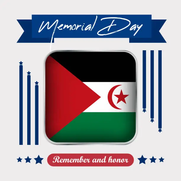 Vector illustration of Western Sahara Memorial Day Vector Illustration