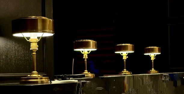 istock Glowing vintage bar lamps 1816673014