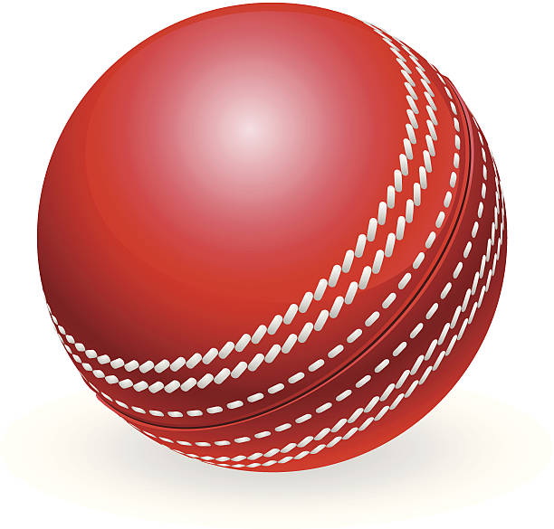 Shiny red traditional cricket ball Illustration of shiny red traditional cricket ball cherry colored stock illustrations