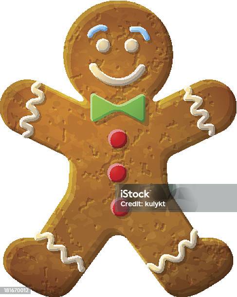 Gingerbread Man Decorated Colored Icing Stock Illustration - Download Image Now - Gingerbread Man, Cookie, In Silhouette