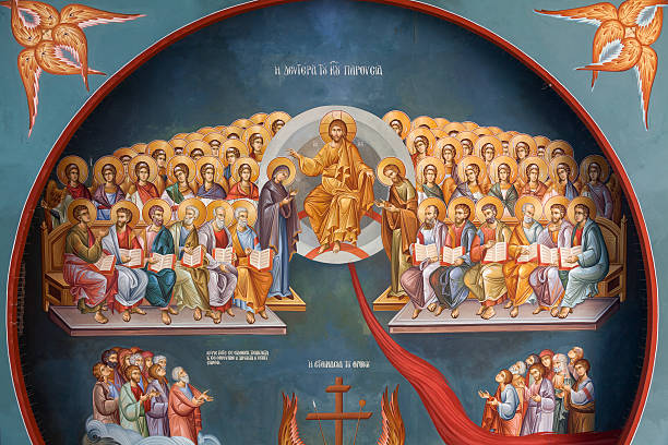 istock Byzantine frescoes 181670175