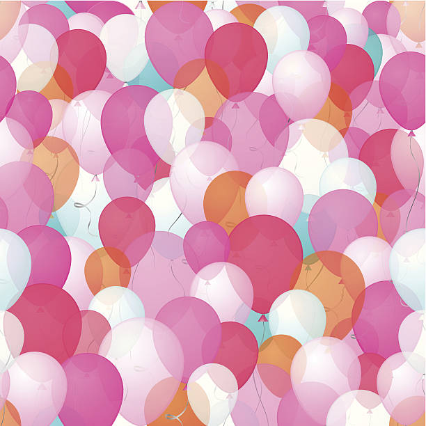 ballons hintergrund-nahtlose - bettafish stock-grafiken, -clipart, -cartoons und -symbole