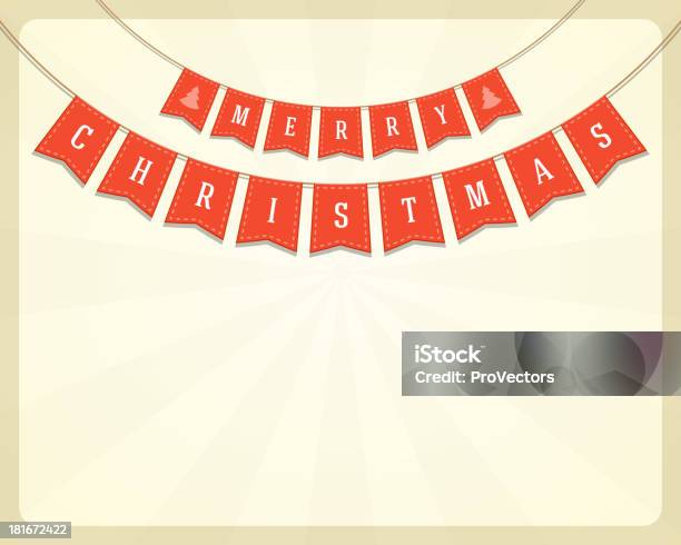 Merry Christmas Message Und Banner Dekoration Hintergrund Stock Vektor Art und mehr Bilder von Dekoration