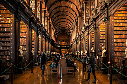Dublin, Ireland - November 1, 2016: The Library of Trinity College