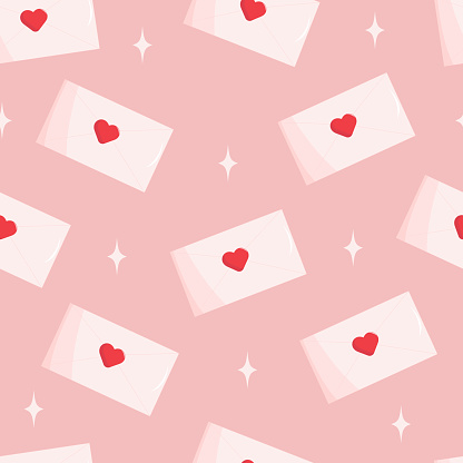 Seamless Valentine's Day pattern with love