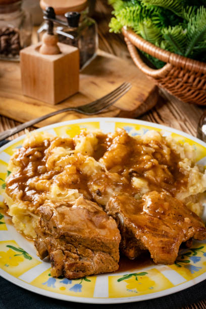 istock Delicious pork ribs stewed in gravy. 1816793469
