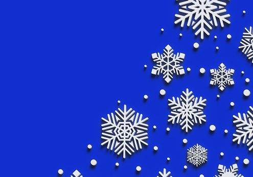 Snow blue winter snow abstract holiday Christmas background pattern frame edge design.