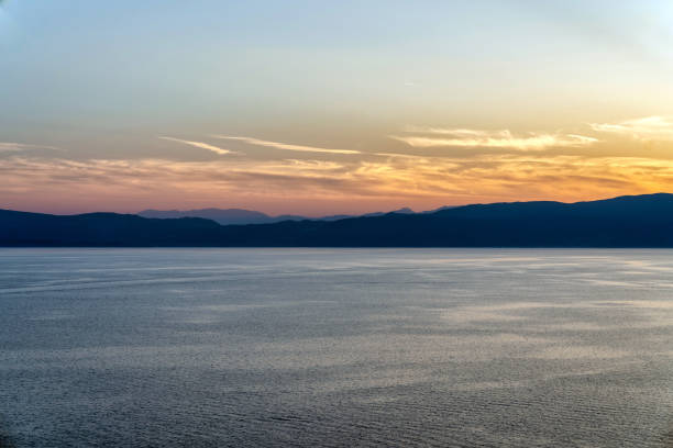 Sunset over Lake Ohrid, Macedonia