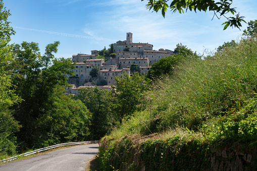 View of Labro, historic village in Rieti province, Lazio, Italy