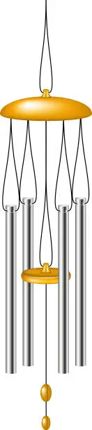 Vector illustration of Wind chimes