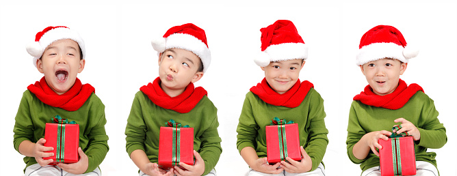 Children receive gifts at Christmas