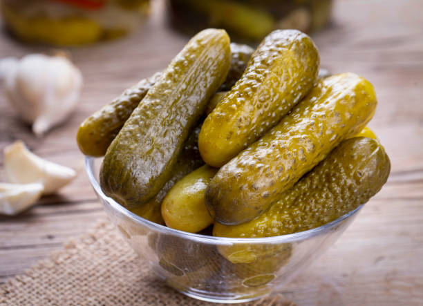 istock Plate of gherkins, pickled cucumbers 1816859966