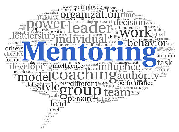 istock Word cloud with black and gray words with big blue mentoring 181686384