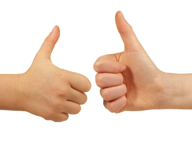 istock Children Thumbs up Symbol - White Background 1816864445