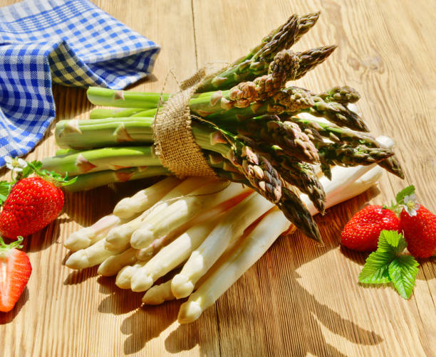 istock Asparagus with Strawberries in Summer 1816864989