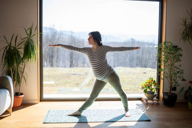 istock Home workout for pregnant women. 1816883200