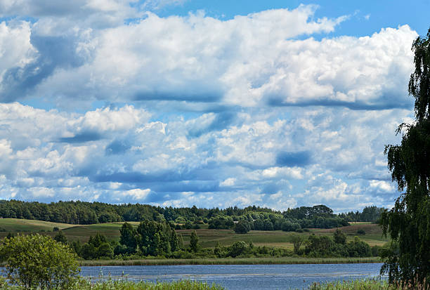 istock View on small Lake in Eastern Europe with blue sky 181688560