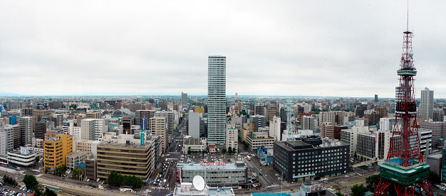 Sapporo city panorama, Hokkaido Island - Japan
