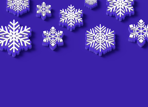 Snow purple modern winter snow abstract holiday Christmas background pattern frame edge design.
