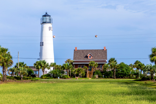 Lighthouse on the Gulf of Mexico in Eastpoint