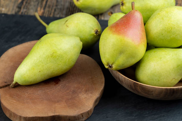 istock fresh harvest of pears on the table in the kitchen 1816970587