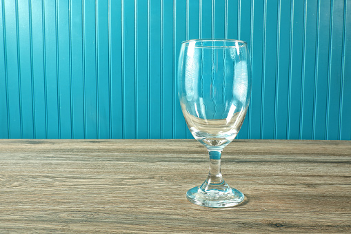 Clear drinking glass