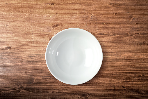 Empty ceramic plate