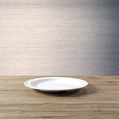 Empty ceramic plate