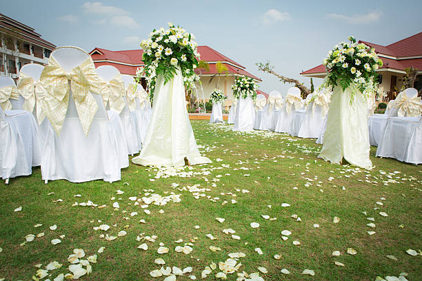 istock Wedding ceremony in a beautiful garden 181699486