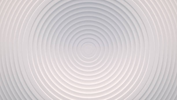 istock Wave from concentric circles, rings on the surface. Bright, milky radio wave abstract background 1817025273