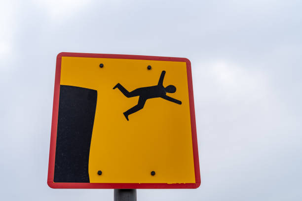 istock Danger sign for falling off cliffs, Westfjords, Iceland at Latrabjarg bird cliffs 1817027389