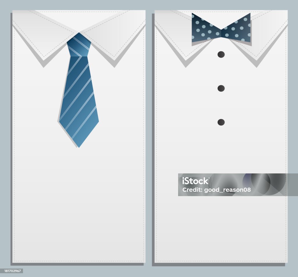 Camisa y corbata vector tarjeta de negocios. Conjunto de tarjetas de. - arte vectorial de Abstracto libre de derechos