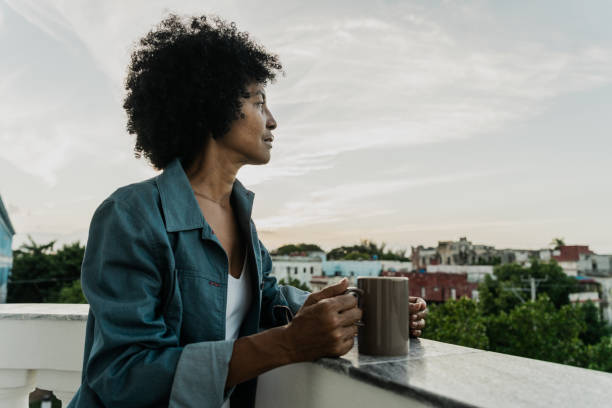 istock Mature woman contemplating on the balcony 1817041667