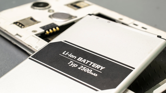 lithium-ion cell. flat battery from the phone