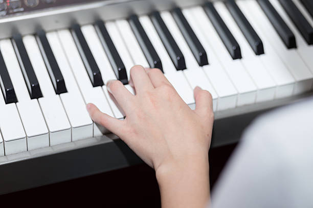 istock piano / keyboard playing hands and finger 181706630