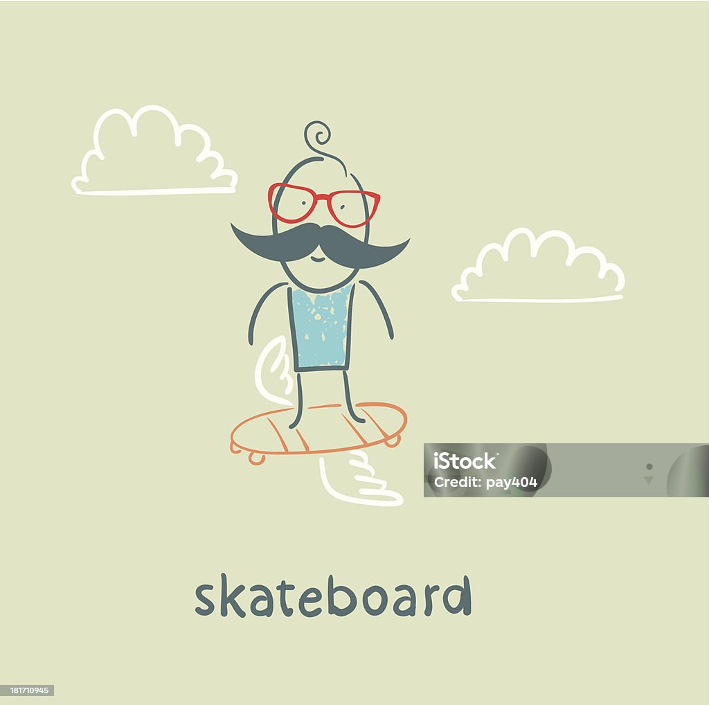 Andar de Skate - Vetor de Adulto royalty-free