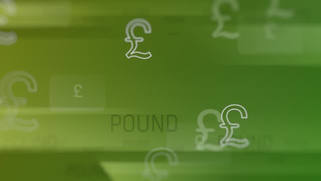 Pound Money Currency Symbol On The Abstract Background