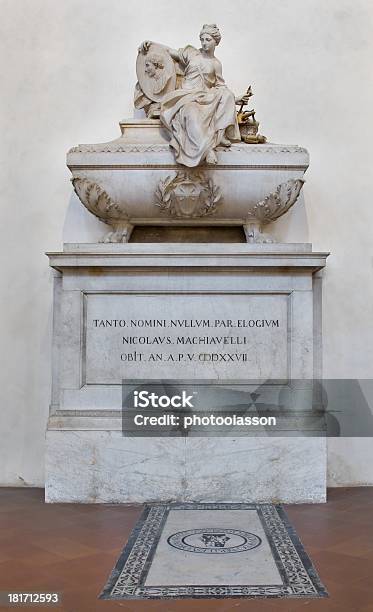 Machiavelli Grabmal An Der Basilika Santa Croce Florenz Italien Stockfoto und mehr Bilder von Niccolo Machiavelli