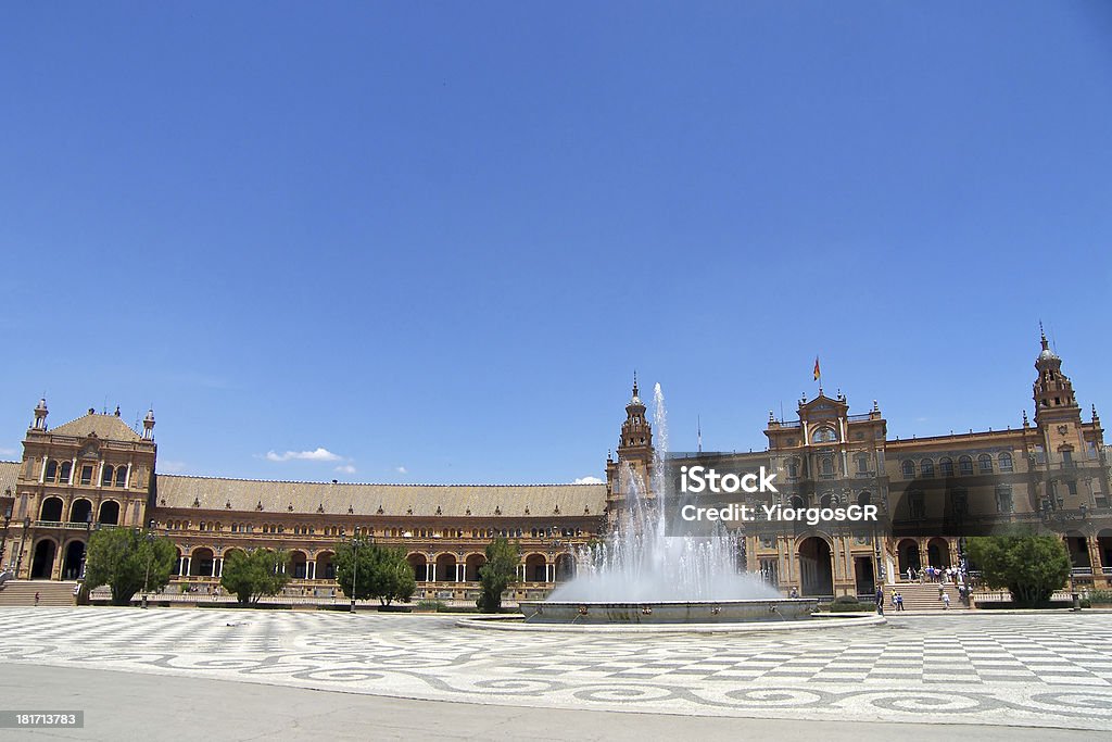 Plaza de Espana, Sevilha, Espanha - Foto de stock de Andaluzia royalty-free