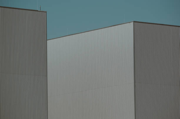istock Partial view of two large modern warehouses 1817146472