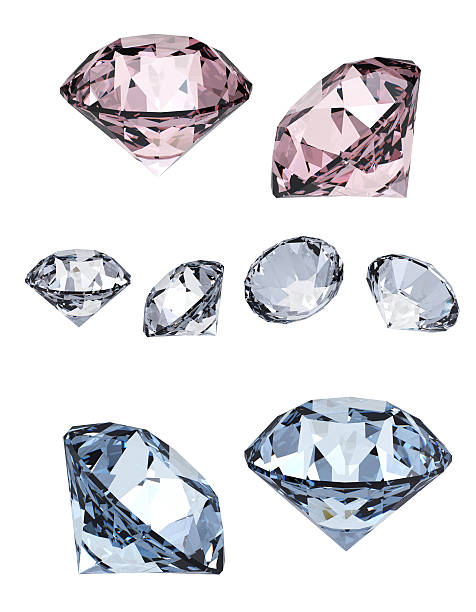 istock Set of round diamond. Gemstone 181715338